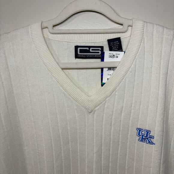 University of Kentucky Men's V-Neck Sweater Vest XXL College Logo Academia NWT - Picture 3 of 8